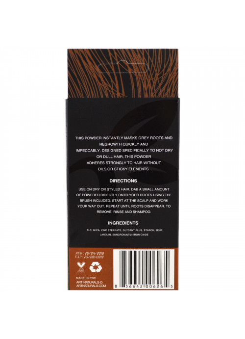Artnaturals, Root Cover Up, For Medium Brown Hair , 0.2 oz (6 g)