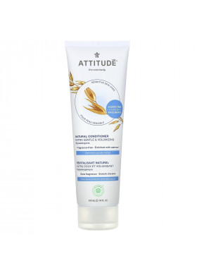 ATTITUDE, Natural Conditioner, Extra Gentle & Volumizing, Fragrance-Free, 8 fl oz (240 ml)