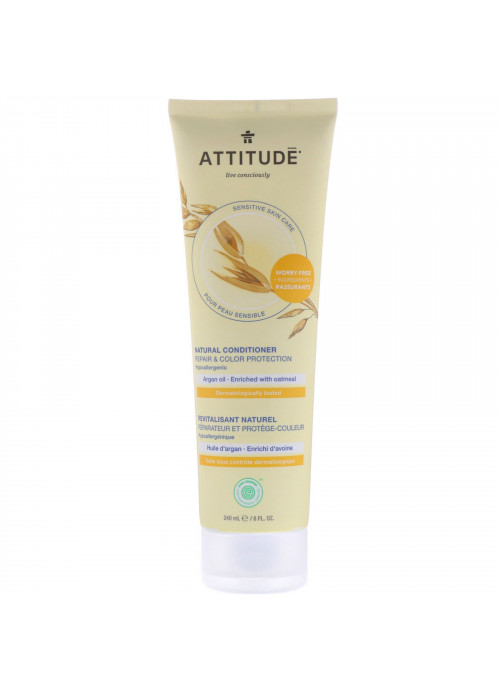 ATTITUDE, Natural Conditioner, Repair & Color Protection, Argan Oil, 8 fl oz (240 ml)