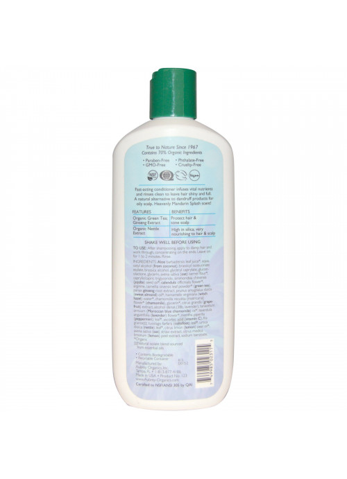 Aubrey Organics, Green Tea Conditioner, Matcha Green Tea & Ginseng, Mandarin Splash, 11 fl oz (325 ml)