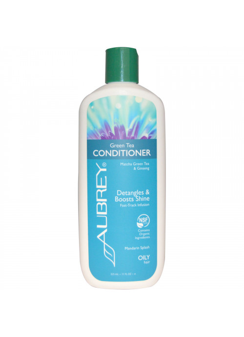 Aubrey Organics, Green Tea Conditioner, Matcha Green Tea & Ginseng, Mandarin Splash, 11 fl oz (325 ml)