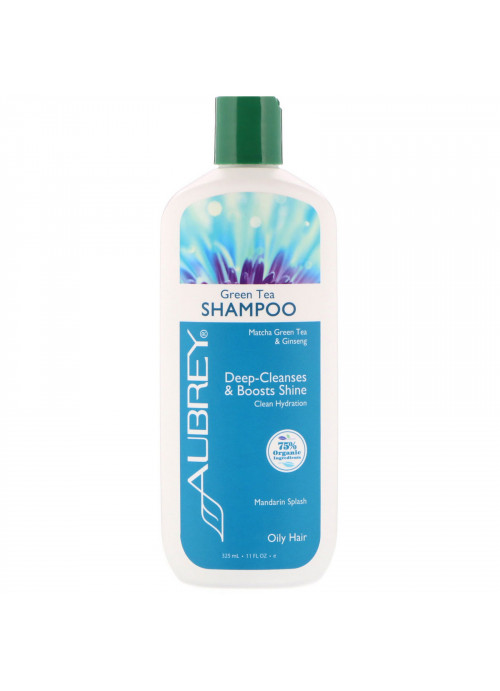 Aubrey Organics, Green Tea Shampoo, Deep-Cleanses & Boosts Shine, 11 fl oz (325 ml)