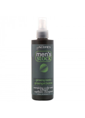 Aubrey Organics, Men's Stock, Energizing Scalp Tonic, Ginseng Biotin, 8 fl oz (237 ml)