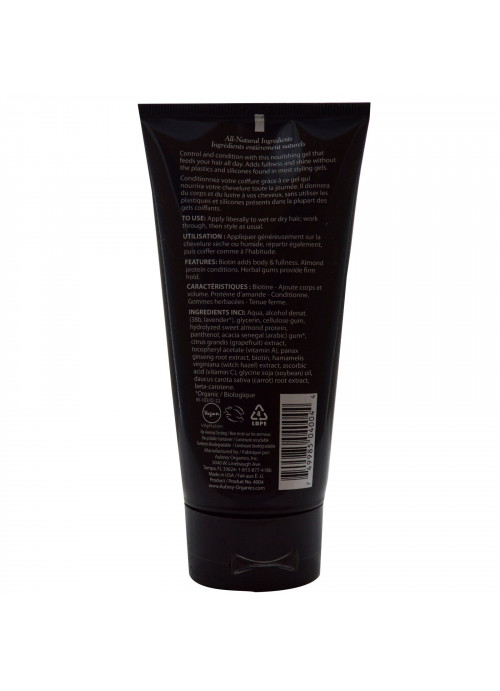 Aubrey Organics, Men's Stock, Hair Gel, Ginseng Biotin, 6 fl oz (177 ml)