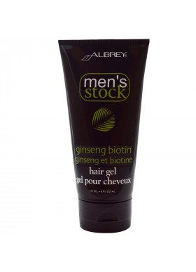 Aubrey Organics, Men's Stock, Hair Gel, Ginseng Biotin, 6 fl oz (177 ml)