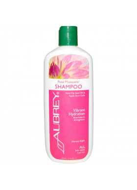 Aubrey Organics, Rosa Mosqueta Shampoo, Vibrant Hydration, All Hair Types, 11 fl oz (325 ml)