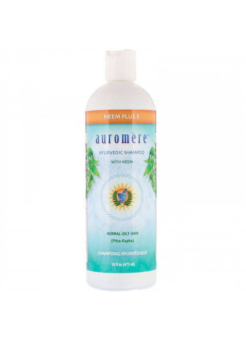 Auromere, Ayurvedic Shampoo with Neem, Neem Plus 5, 16 fl oz (473 ml)