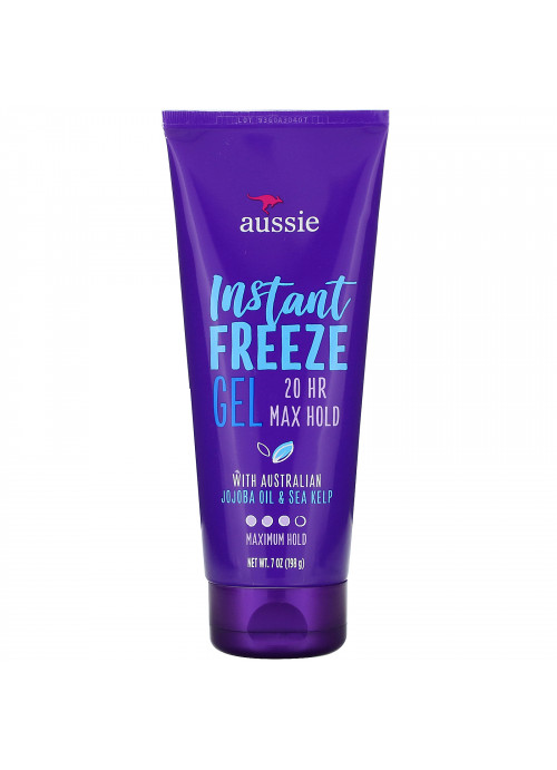 Aussie, Instant Freeze Gel,  with Australian Jojoba Oil & Sea Kelp, Maximum Hold, 7 oz (198 g)