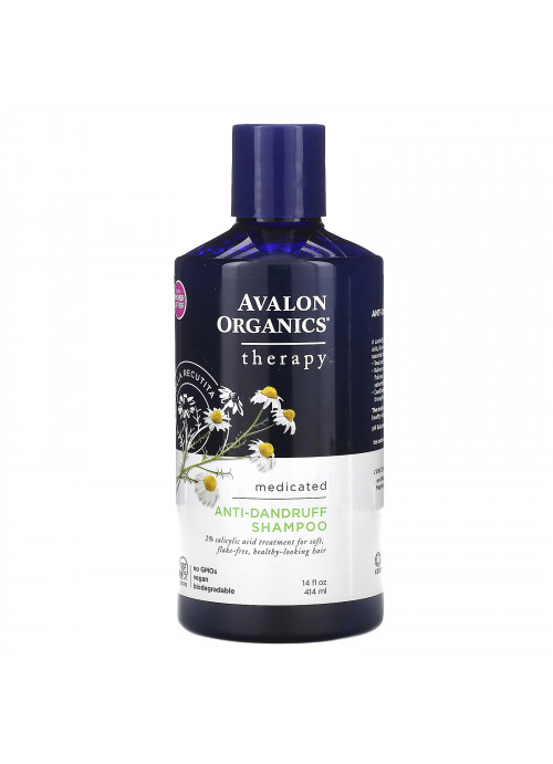 Avalon Organics, Anti-Dandruff Shampoo, Chamomilla Recutita, 14 fl oz (414 ml)