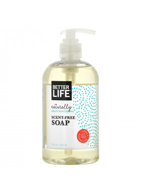 Better Life, Naturally Skin-Soothing Soap, Scent-Free, 12 fl oz (354 ml)