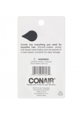 Conair, Color Match, Bobby Pins, Black, 75 Pieces