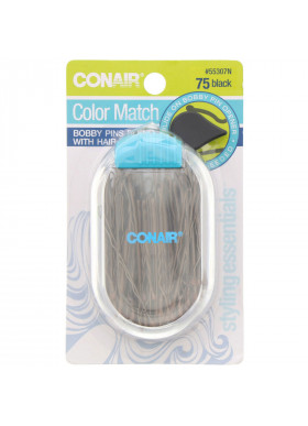 Conair, Color Match, Bobby Pins, Black, 75 Pieces