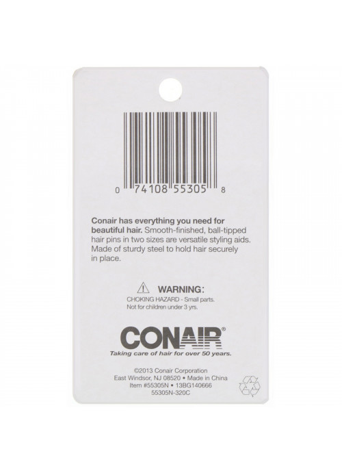 Conair, Hair Pins, Create Up-Dos, Black, 100 Pieces