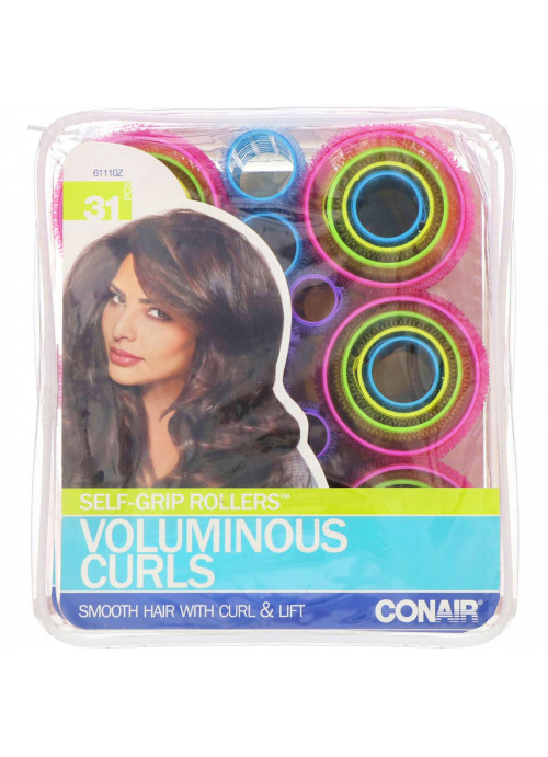 Conair, Self Grip Rollers, Voluminous Curls, 31 Pieces