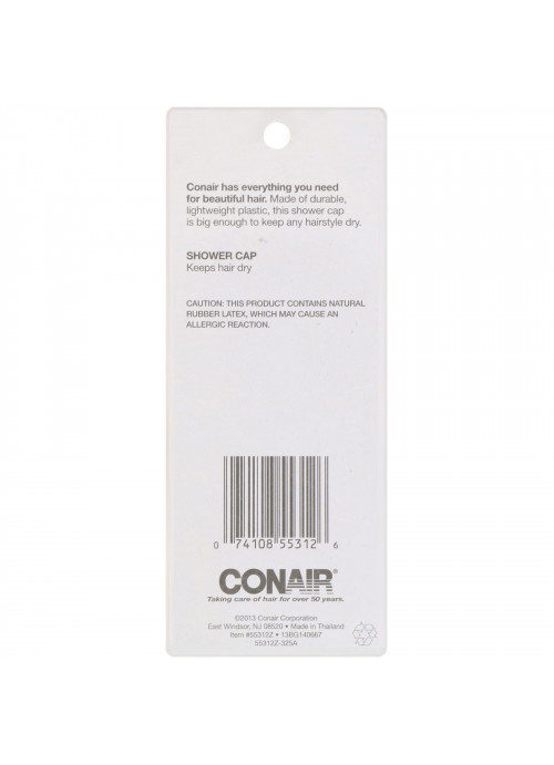 Conair, Shower Cap, Large, 1 Large Shower Cap