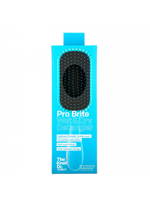 Conair, The Knot Dr, Pro Brite Wet & Dry Detangler, Blue, 1 Brush