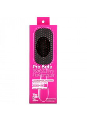 Conair, The Knot Dr, Pro Brite Wet & Dry Detangler, Pink, 1 Brush