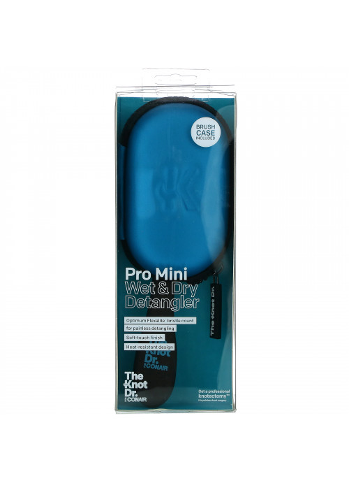Conair, The Knot Dr., Pro Mini Wet & Dry Detangler, Blue, 2 Piece Set
