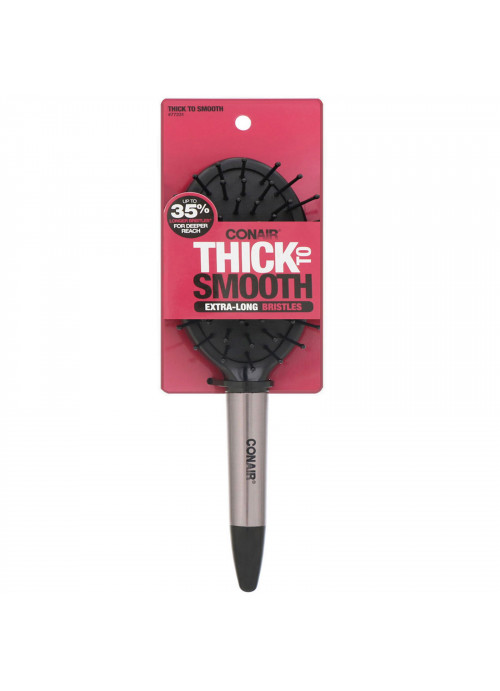 Conair, Thick to Smooth, Extra-Long Bristles, Cushion Hair Brush, 1 Brush