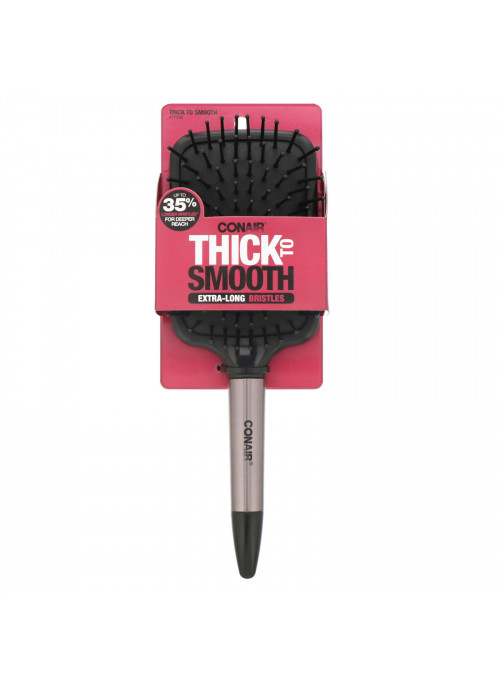 Conair, Thick to Smooth, Extra-Long Bristles, Paddle Hair Brush, 1 Brush
