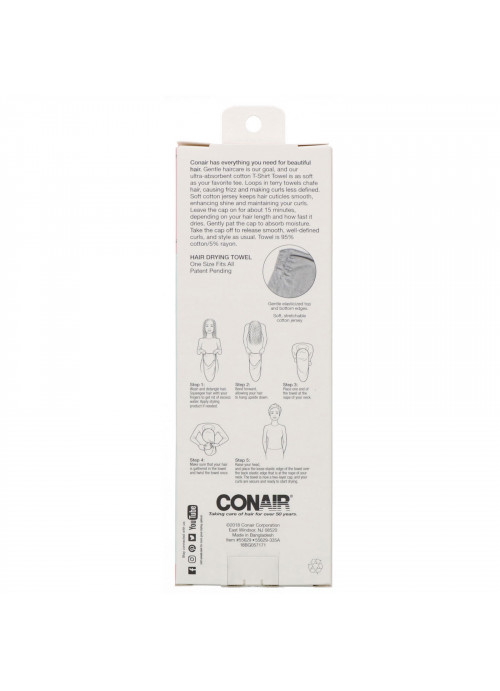 Conair, Twist & Wrap Cotton Towel, 1 Towel