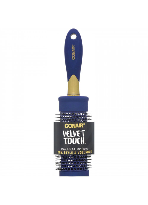 Conair, Velvet Touch, Dry, Style & Volumize Round Hair Brush, 1 Brush