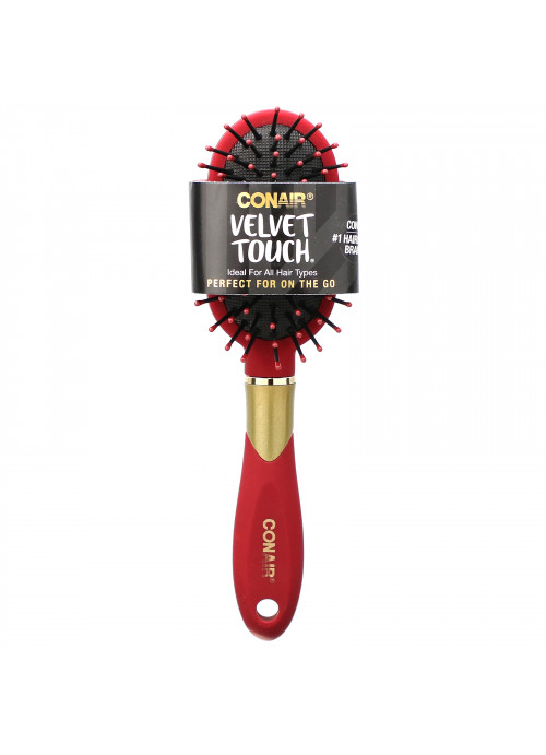Conair, Velvet Touch, Travel Cushion Hair Brush, 1 Brush