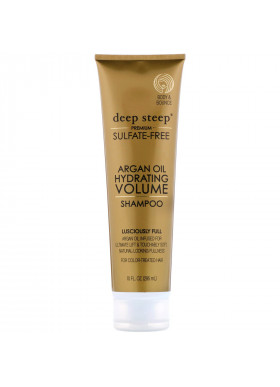 Deep Steep, Argan Oil, Hydrating Volume Shampoo, Lusciously Full, 10 fl oz. (295 ml)