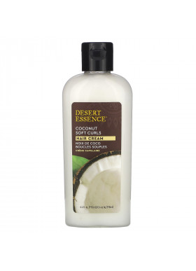 Desert Essence, Soft Curls Hair Cream, Coconut, 6.4 fl oz (190 ml)