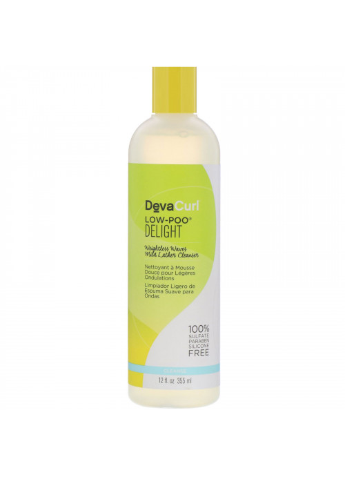 DevaCurl, Low-Poo, Delight, Weightless Waves Mild Lather Cleanser, 12 fl oz (355 ml)