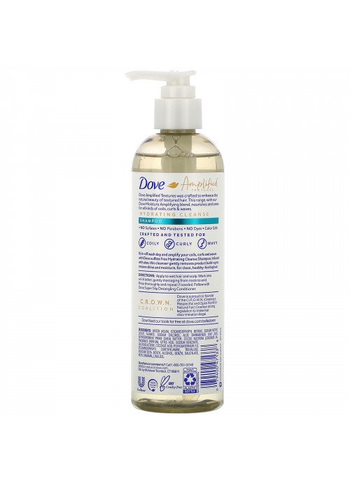 Dove, Amplified Textures, Hydrating Cleanse Shampoo, 11.5 fl oz (340 ml)