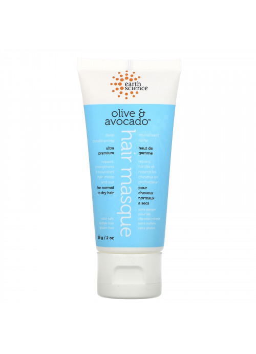 Earth Science, Deep Conditioning, Hair Masque, Olive & Avocado, 2 oz (59 g)