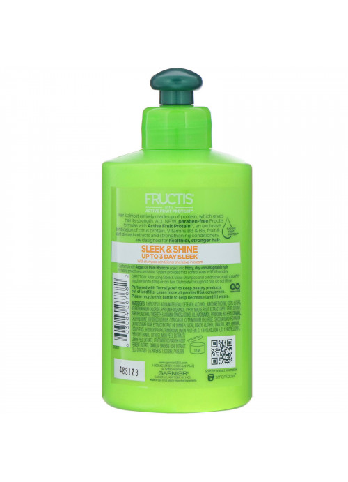 Garnier, Fructis, Sleek & Shine, Intensely Smooth Leave-In Conditioning Cream, 10.2 fl oz (300 ml)
