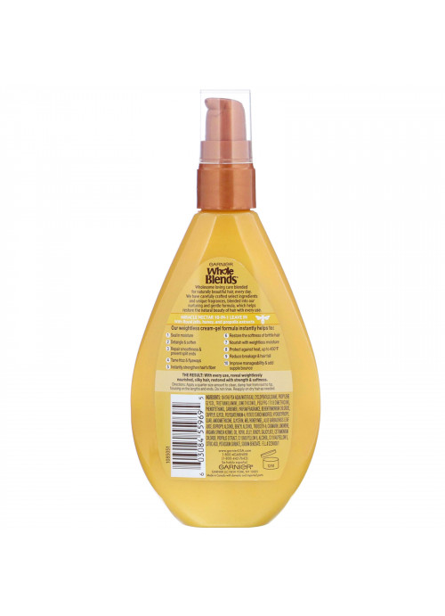 Garnier, Whole Blends, Honey Treasures Miracle Nectar Repairing Leave-In, 5 fl oz (150 ml)