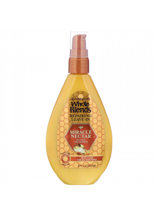 Garnier, Whole Blends, Honey Treasures Miracle Nectar Repairing Leave-In, 5 fl oz (150 ml)
