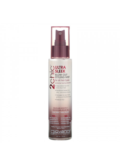 Giovanni, 2chic, Blow Out Styling Mist, Brazilian Keratin & Argan Oil, 4 fl oz (118 ml)