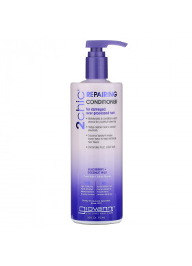 Giovanni, 2chic, Repairing Conditioner, for Damaged Over Processed Hair, Blackberry & Coconut Milk, 24 fl oz (710 ml)