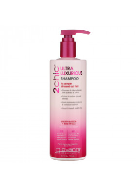 Giovanni, 2chic, Ultra-Luxurious Shampoo, to Pamper Stressed Out Hair, Cherry Blossom & Rose Petals, 24 fl oz (710 ml)