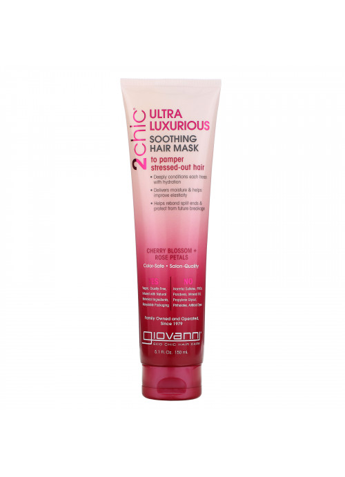 Giovanni, 2chic, Ultra-Luxurious, Soothing Hair Mask, Cherry Blossom & Rose Petals, 5.1 fl oz (150 ml)