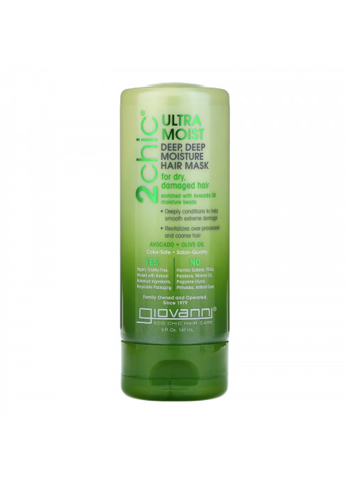 Giovanni, 2chic, Ultra-Moist, Deep Deep Moisture Hair Mask, Avocado & Olive Oil, 5 fl oz (147 ml)