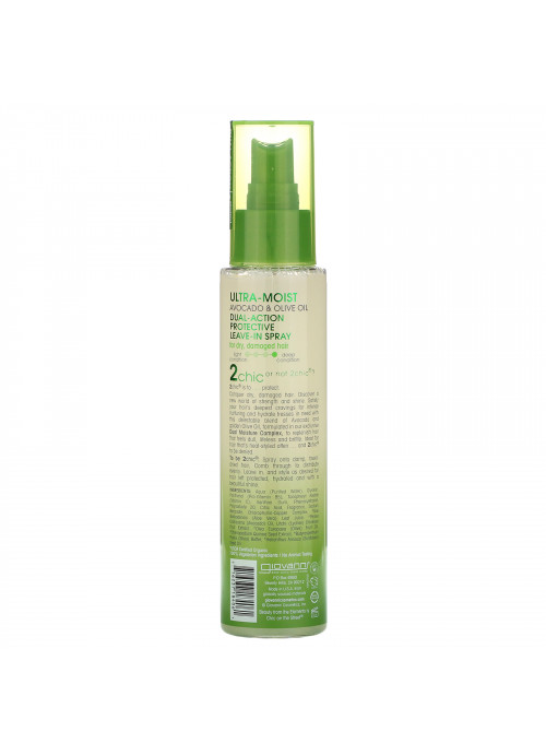 Giovanni, 2chic, Ultra-Moist Dual Action Protective Leave-In Spray, Avocado & Olive Oil, 4 fl oz (118 ml)