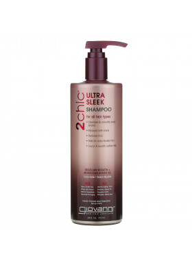 Giovanni, 2chic, Ultra-Sleek Shampoo, for All Hair Types, Brazilian Keratin & Argan Oil, 24 fl oz (710 ml)