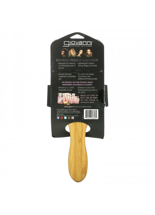 Giovanni, Bamboo Paddle Hairbrush, 1 Brush