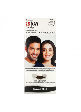 Godefroy, 28 Day Touch Ups, Natural Black, 4 Application Kit