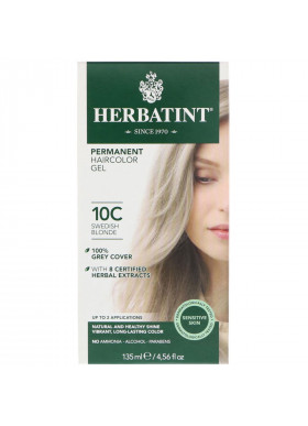 Herbatint, Permanent Haircolor Gel, 10C, Swedish Blonde, 4.56 fl oz (135 ml)
