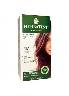Herbatint, Permanent Haircolor Gel, 4M, Mahogany Chestnut, 4.56 fl oz (135 ml)
