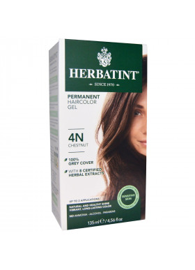 Herbatint, Permanent Haircolor Gel, 4N, Chestnut, 4.56 fl oz (135 ml)