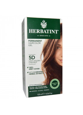 Herbatint, Permanent Haircolor Gel, 5D, Light Golden Chestnut, 4.56 fl oz (135 ml)