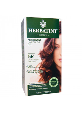 Herbatint, Permanent Haircolor Gel, 5R Light Copper Chestnut, 4.56 fl oz (135 ml)