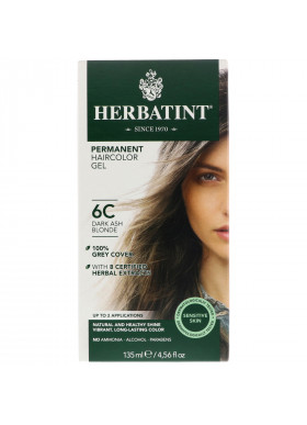 Herbatint, Permanent Haircolor Gel, 6C, Dark Ash Blonde, 4.56 fl oz (135 ml)